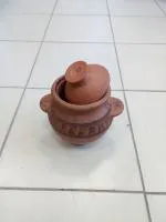 горшок глиняный для запекания 2л, с ручками, ручная работа, шд
