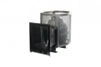 печь для бани чугунная сибирь-24-про панорамная дверка (сетка)