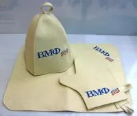 набор для бани и сауны "вмф" (3 предмета), белый, мск