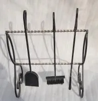 набор для камина 3 предмета горизонтальный (кочерга,совок,метла) банный эксперт