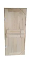 дверь деревянная, глухая, осина сорт а, 2 петли 190*70 см, банный перец #