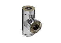 тройник феррум утепленный угол 90° нержавеющий (304/0,8мм)/зеркальный, ф115/200, по воде