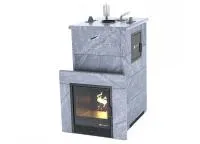 печь для бани изистим геленджик м2 premium в четыр.кожухе из талькохлорита откр.верх бок.вход справа