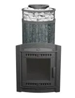 печь для бани прометалл атмосфера xl в ламелях пироксенит + сетка new с тоннелем