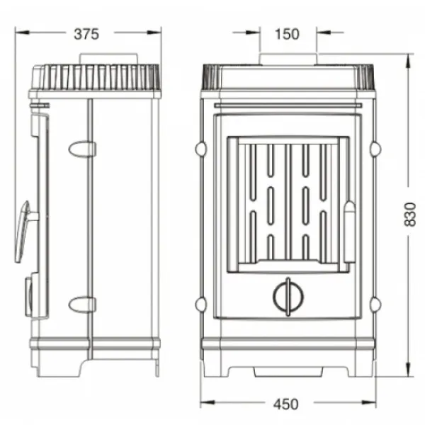 печь-камин invicta chatel