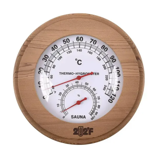 термометр с гигрометром банная станция круг канадский кедр, th-10r, 212f, банный эксперт